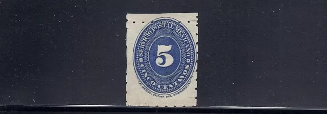 MEXICO 1887 NUMERAL (Scott 204 ruled lines at right) F MH