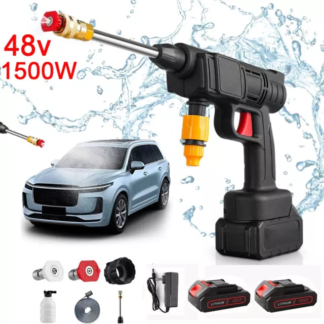 Cordless Electric High Pressure Water Spray Car Gun Portable Washer Cleaner Yard