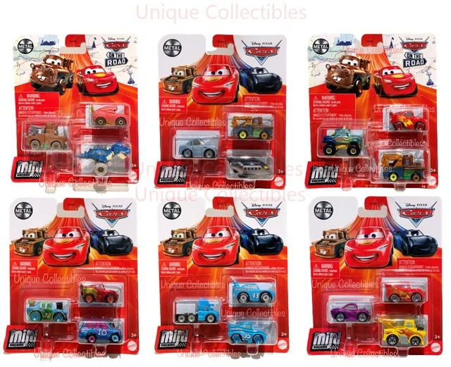DISNEY PIXAR CARS Mini Racers 3-pack Mater Ivy Finn Siddeley Holley ...