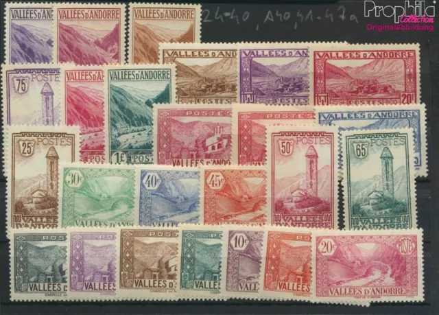 Briefmarken Andorra - Französische Post 1932 Mi 24-47 (kompl.Ausg.) postfr(94758