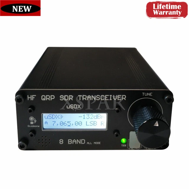 HAMGEEK USDX-8BAND HF QRP SDR Transceiver All Mode SSB/CW Transceiver ...