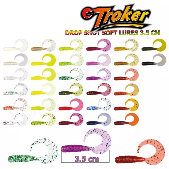 5 X GRUB Sickles relax lures Twister Laminated Core 8 - 9 CM Bass