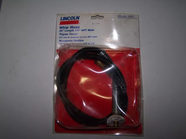 Lincoln 36" Whip Hose, 1/8" NPT Male (# 5861)