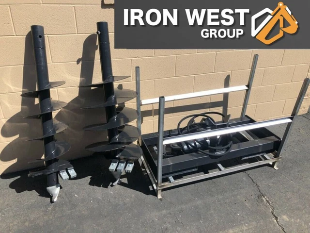New JCT Skid Steer Auger with 2 Bits, 12" and 18"