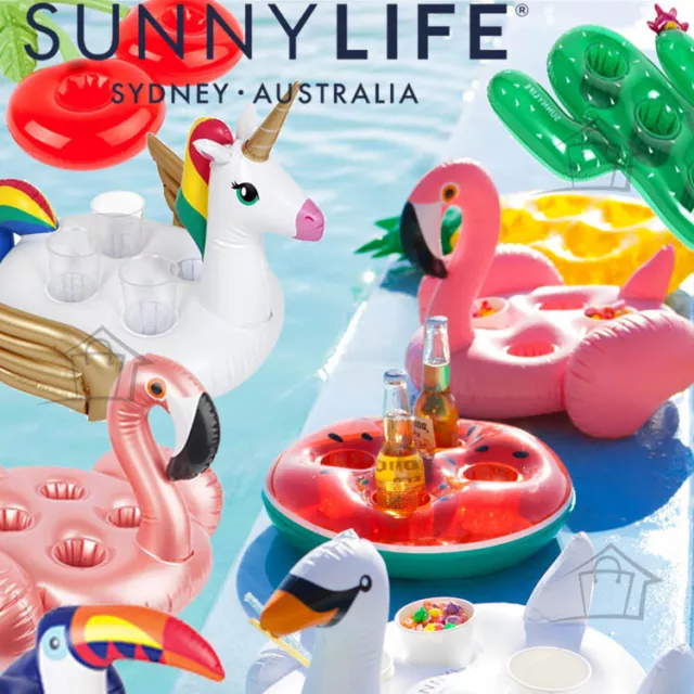 NEW SunnyLife Inflatable Drink Holder Swimming Pool Drinks Float