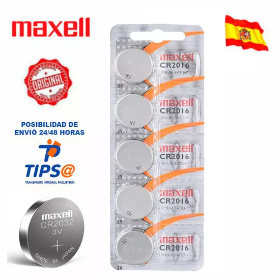 Pilas Litio Maxell Cr2016 3V Baterias Botón Maxell De 1 A 10 Unidades