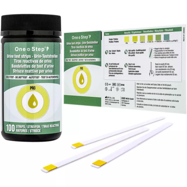 100 x GP Protein Urine Test Strips Kidney, Urinary Tract Infection (UTI)