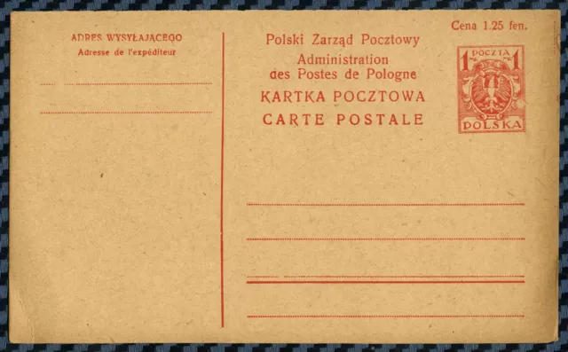 -= POLOGNE - Entier postal - 1920 =-