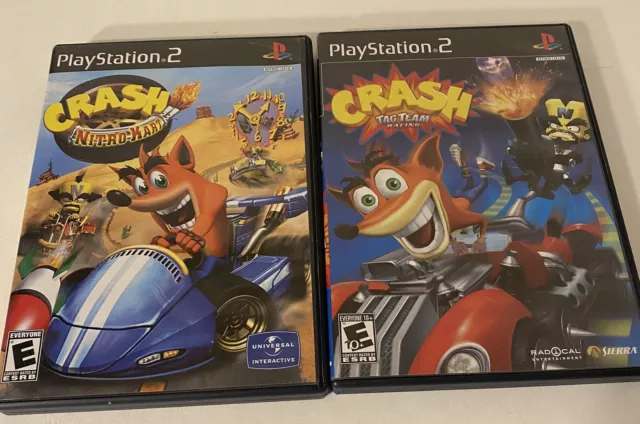 PS2 GAME LOT Crash Bandicoot Twinsanity + Nitro Kart + Tag Team