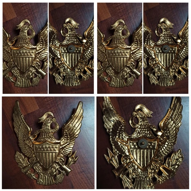 Fermoir à Cravate Ancien - Aigle Ton Or - Style WWII - Vintage Militaire