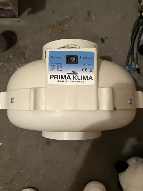 Prima Klima Lüfter 800 m3/ 420 m3 qm