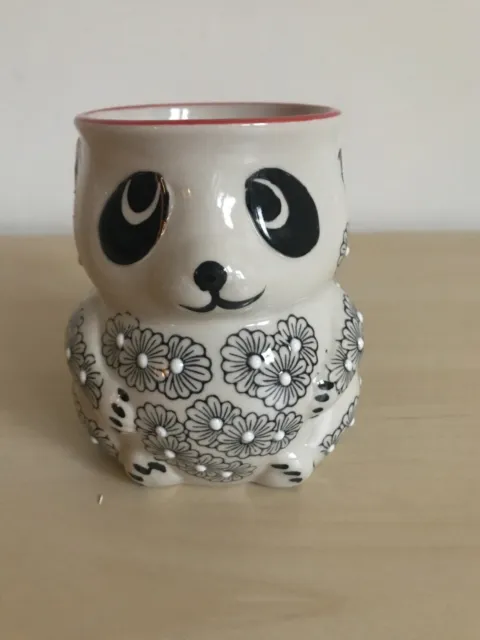 Yokohama Studio Miyabi Bohemian Design Hand Painted Panda Mug Raised Dots