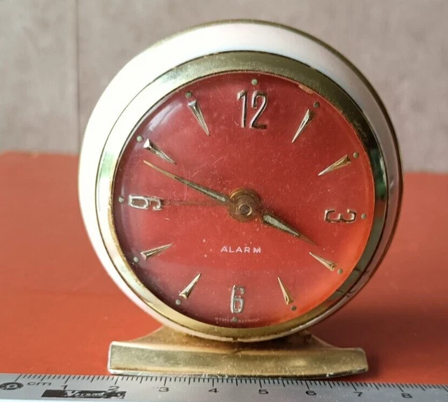 Réveil Mécanique Vintage Allemand – Laiton Doré – Marque Globe – Révisé