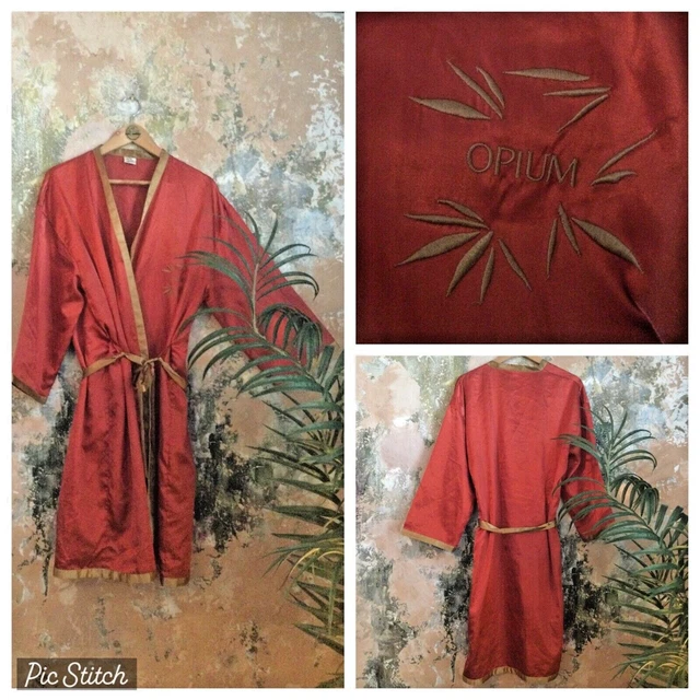 Abito Da Uomo Ysl Oppio Vintage Unico Oro Arancione Raso Indossato Su Pellicola