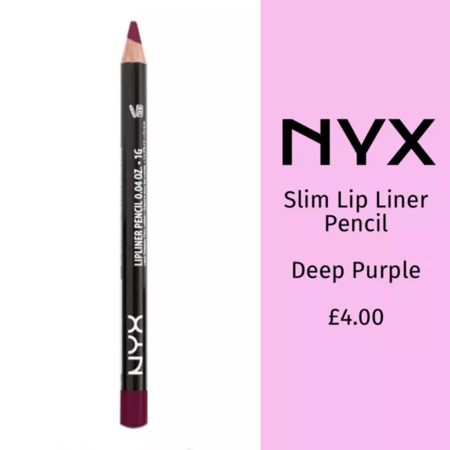 NYX Slim Lip Liner Pencil - Deep Purple