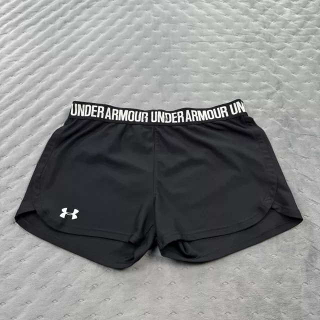 Under Armour Shorts Womens Small Black Heat Gear Loose Athletic Running Stretch