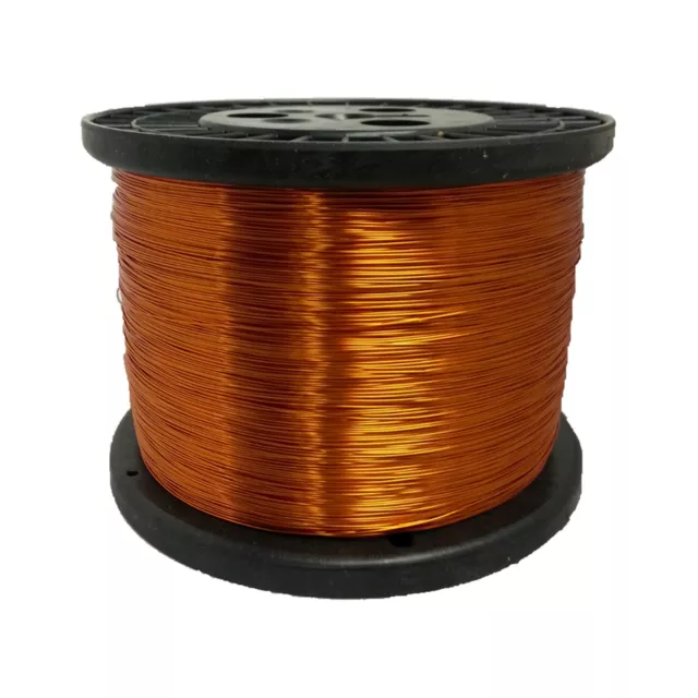 26 AWG Gauge Enameled Copper Magnet Wire 5.0 lbs 6271' Length 0.0176" 200C Nat