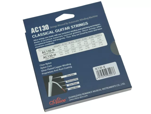 Alice Clear Nylon Classical Guitar String High Tension Strings Silver Wound 2