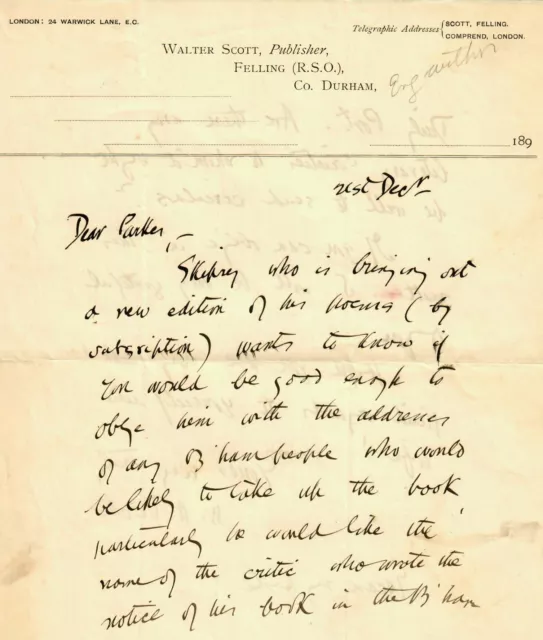 "1st Baronet of Beau"  Walter Scott Hand Written 2 Page Letter Todd Mueller COA