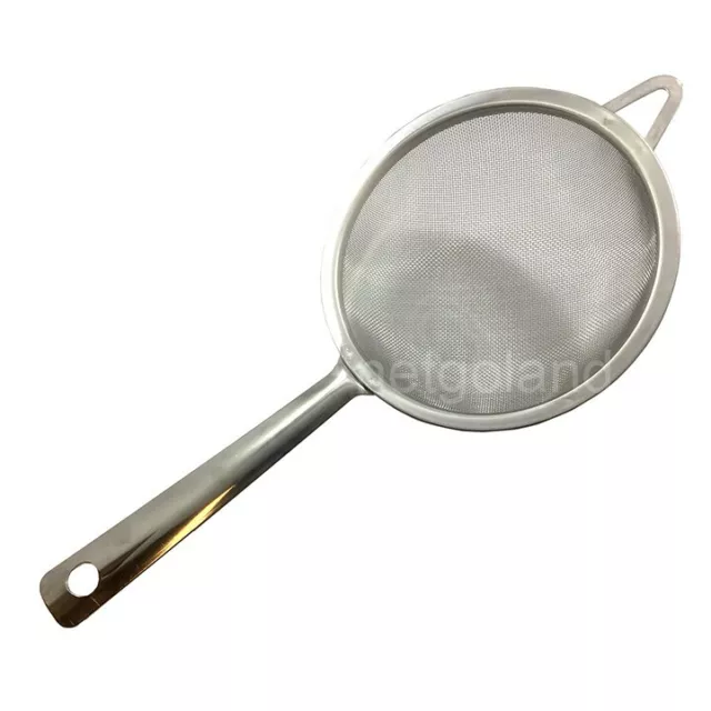 Stainless Steel Fine Mesh Strainer Flour Colander Sifter Sieve Kitchen Tool NGL*