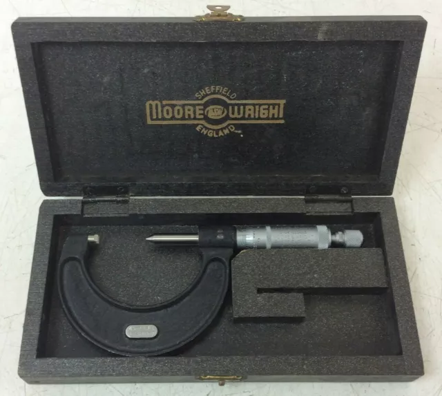 Moore & Wright Screw Thread Micrometer | 1" - 2" | 4 1/2 - 7 TPI | USS Form / UN