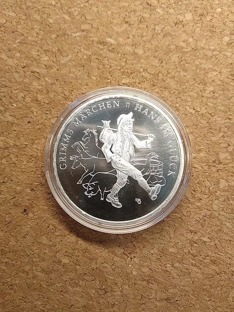 Märchen Hans Im Glück Text 20 EURO GRIMMS Märchen - Hans im Glück F Silbermünze + Zertifikat