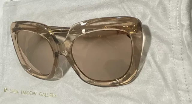 Linda Farrow Sunglasses. Brown And Gold. New With Tag, No Box..