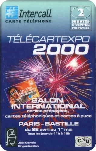 N°493  Tres Rare Telecarte Prepayee A Code Intercall 2000 / 1300 Ex. / Neuve