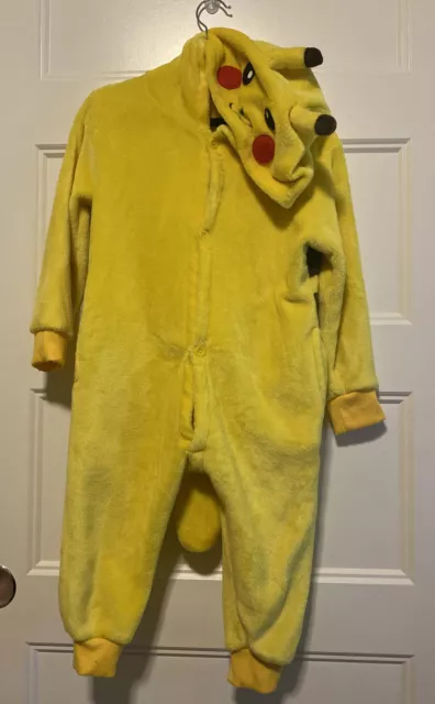 Pikachu Pajamas Jumpsuit Costume For Kids Boy Girl - Size Small