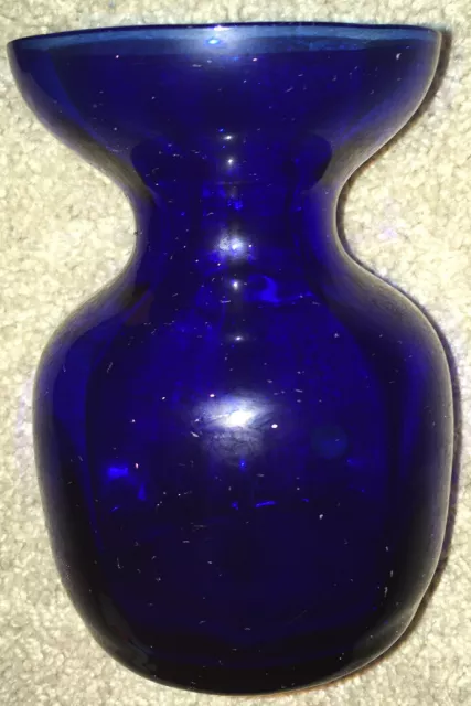 Vintage Kastrup Holmegaard Cobalt Blue Glass Bottle Vase