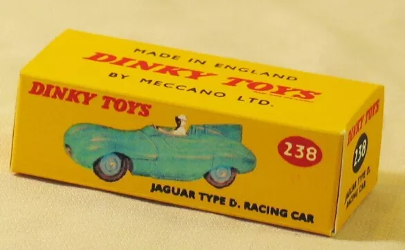 Dinky Toys 238 Jaguar Type D Racing Car  Boite Copie Vide