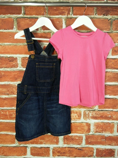 T-Shirt Donna Bundle Età 4-5 Anni Gap Next Denim Dungare T-Shirt Top Bambini 110Cm
