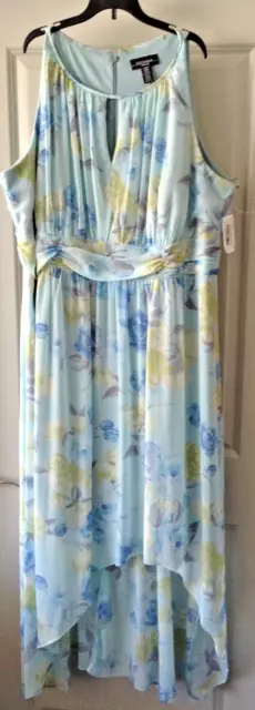 R&M RICHARDS Womens Floral High Low Dress Size 22W NWT MSRP $139