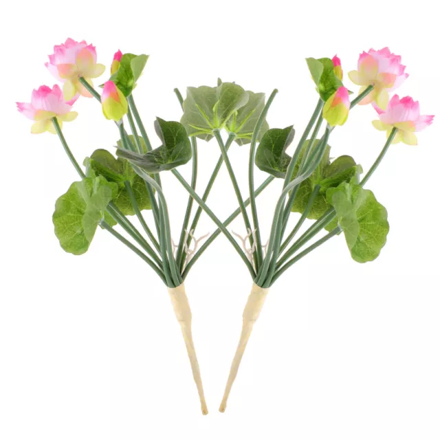 realistic water lily Greenery Branches Vase Flowers Artificial Floral Spray