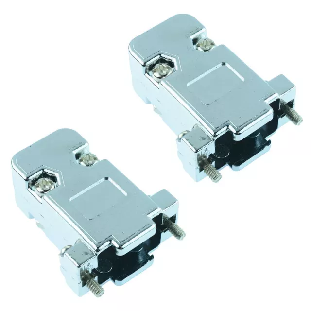 2 x 9-Way Metallised D Connector Hood Cover