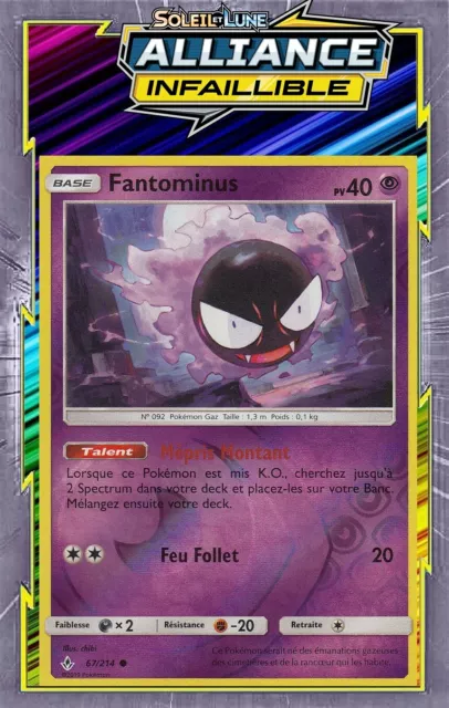 Fantominus Reverse - SL10:Alliance Infallible - 67/214 - Pokemon Card New FR