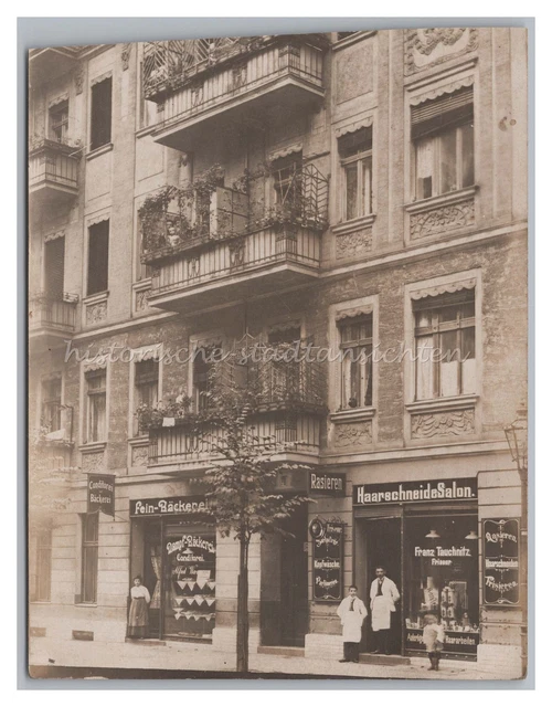 EMIL TAUCHNITZ FRISEUR Bäckerei - Altes Foto vmtl. 1910er EUR 12,00 ...