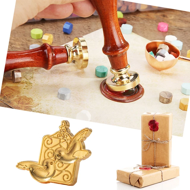 Special-shaped Fire Paint Head Retro 3D Relief Stamps Head for Wedding Card (B)