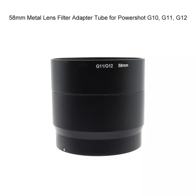 58mm Lens Filter Adapter Tube UV CPL ND Lens Filter Tube for Powershot G10 G11