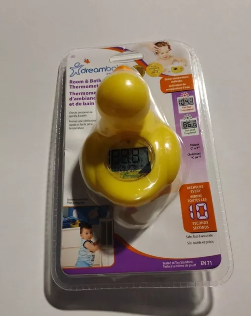 Dreambaby Room and Bath Thermometer  Yellow Duck Bath Toy BPA Free