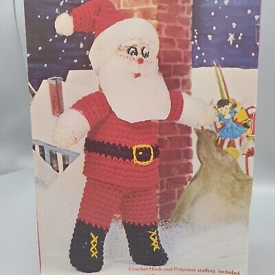 Kit de muñeca vintage de ganchillo navideño Vogart Crafts Santa Claus de 11 pulgadas 3201