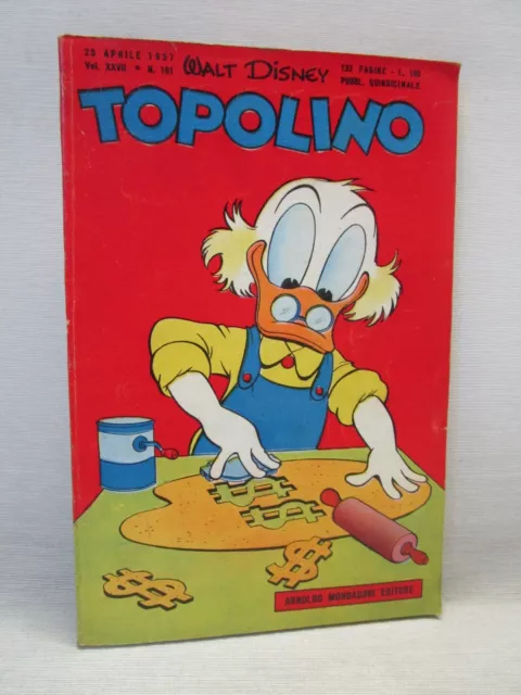 RF-TOPOLINO n. 161 del 25/04/1957-NO BOLLINO CLUB - OTTIMO