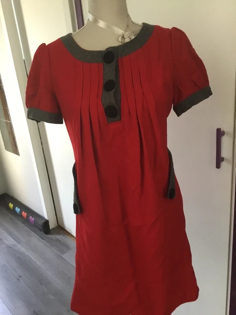 Robe-pull Grise Col V Sugar Babe - Laine & Angora - Neuve Avec étiquettes - Taille Unique