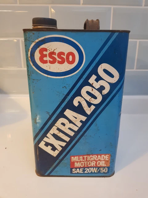 Esso Extra Oil Can Tin Display Garage Mancave Automobilia Petroliana Rare