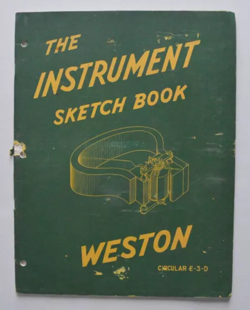 Instrument Sketch Book - WESTON Electrical - Circular E-3-D dealer brochure 1953