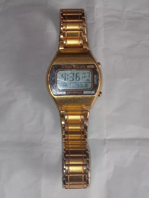 vintage citizen watch, quartz crystron lc vintage citizen watch, quartz crystron lc