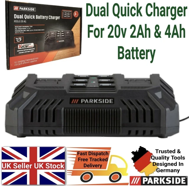 PARKSIDE DUAL QUICK Battery Charger 20V PDSLG 20 A1 / 2 x 4.5A / BARE