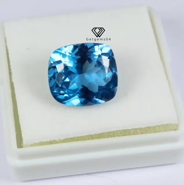 Natürlich Blau Spinell 12.50CT Kissen Schnitt Nicht Erhitzt Lose Edelstein ( Gie