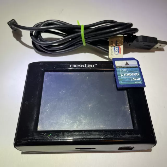 Nextar GPS M3-03 Satellite Navigation System Tested Works USB Cable 2GB SD Card