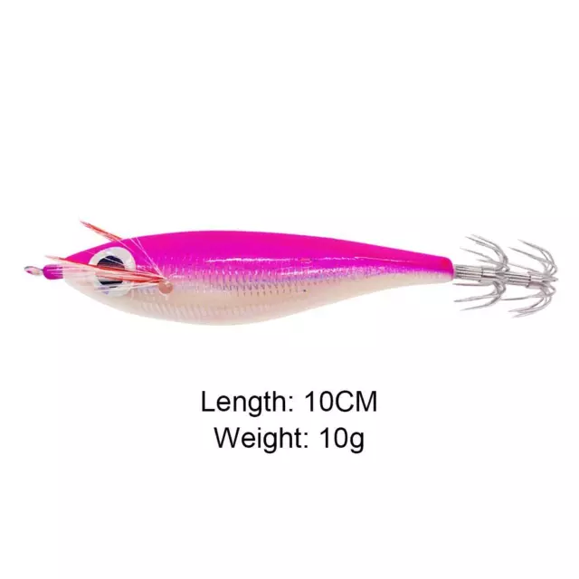 Luminous Shrimp Fishing Lure Squid Hook Cuttlefish Bait Sea Tackle (Pink) DE 3